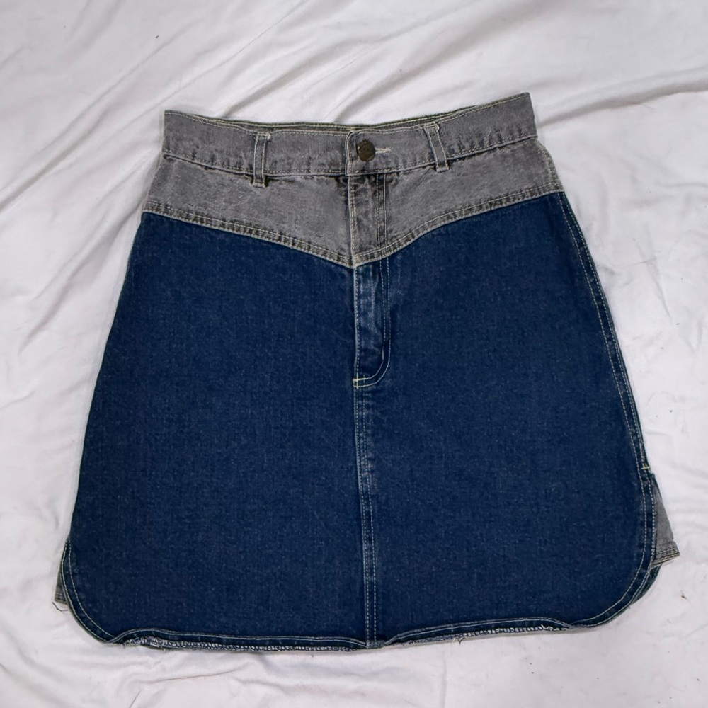 Two-tone Denim Skirt